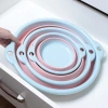 Folding washbasin with hook, round wall-mounted telescopic washbasin, plastic laundry basin, baby wash basin and foot bath basin Specification image
